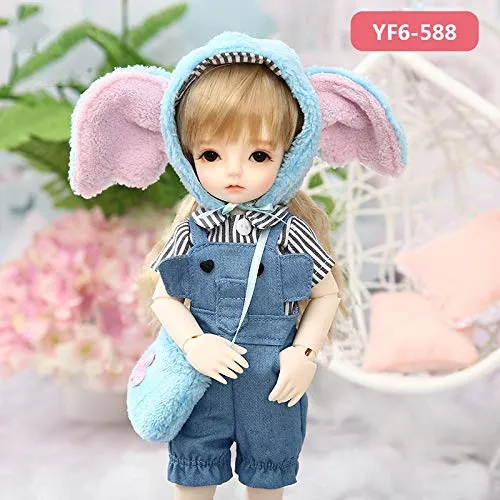 1/6 N N Doll Clothes Pink Or White Lattice T-Shirt and Black Jeans Cute for YoN Body Doll Accessories YF6-589