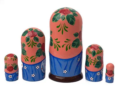 5 Piece Maiden Cat Nesting Dolls