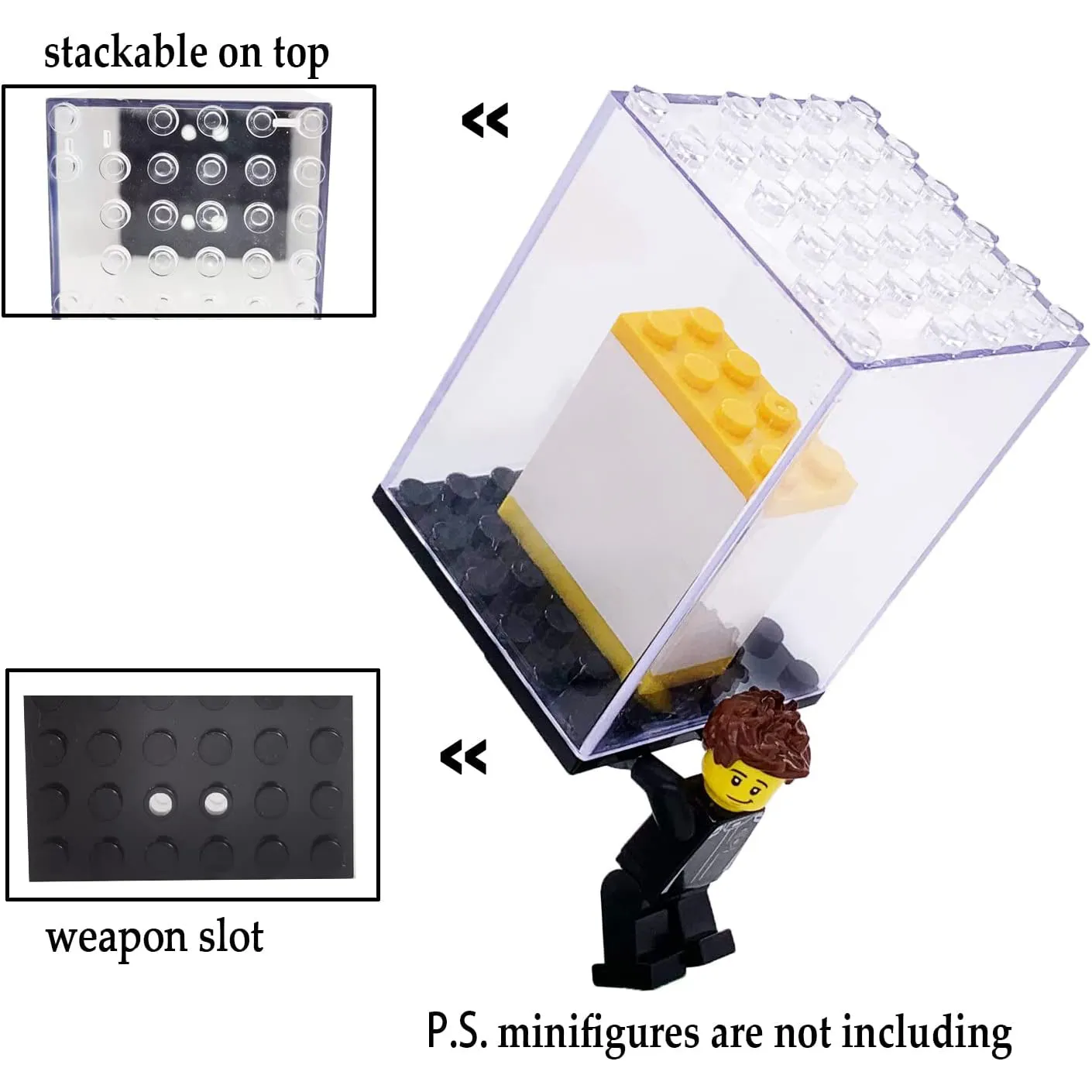 5Packs Minifigures Display Case