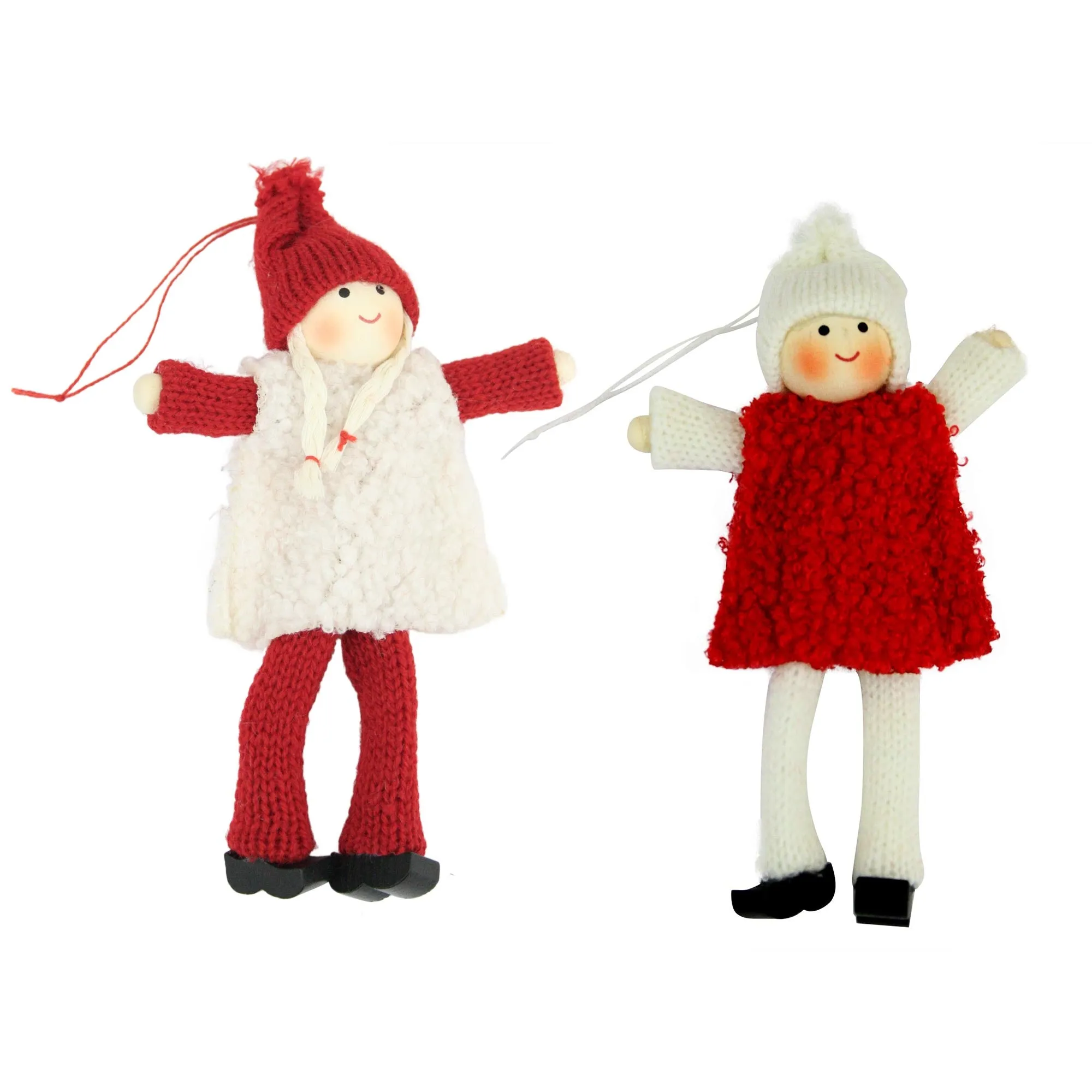 Adorable Handmade Christmas Dolls - Festive Knit Decorations (Pack of 12)