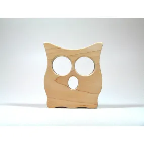 All Natural Wooden Teether - Owl - Handmade Wooden Baby Toy