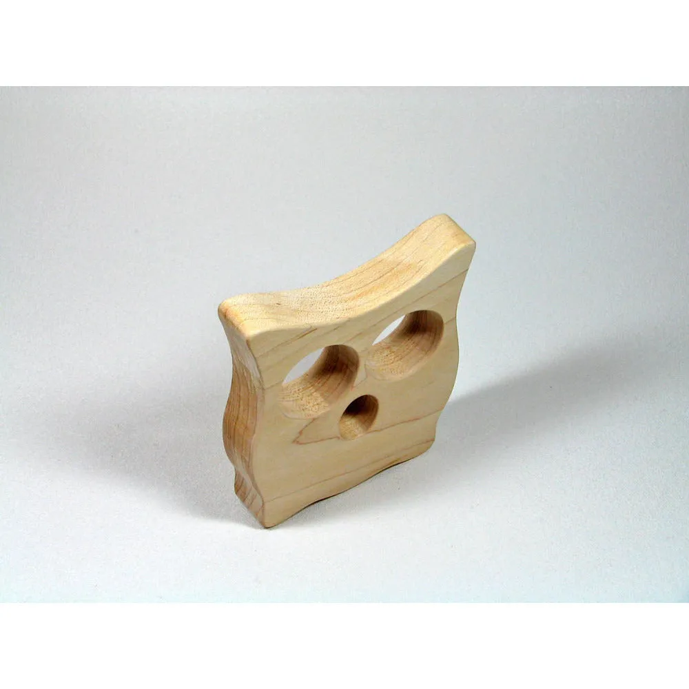All Natural Wooden Teether - Owl - Handmade Wooden Baby Toy
