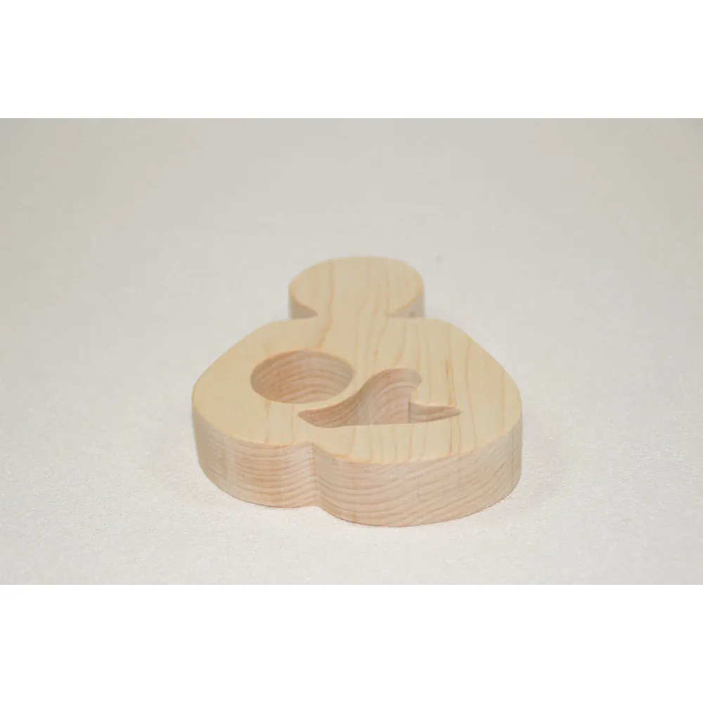 All Natural Wooden Teether - Woman Breatfeeding - Handmade Wooden Baby Toy