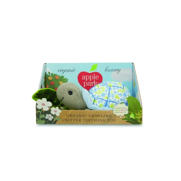Apple Park - Crawling Critter Teething Toy - Turtle Blue