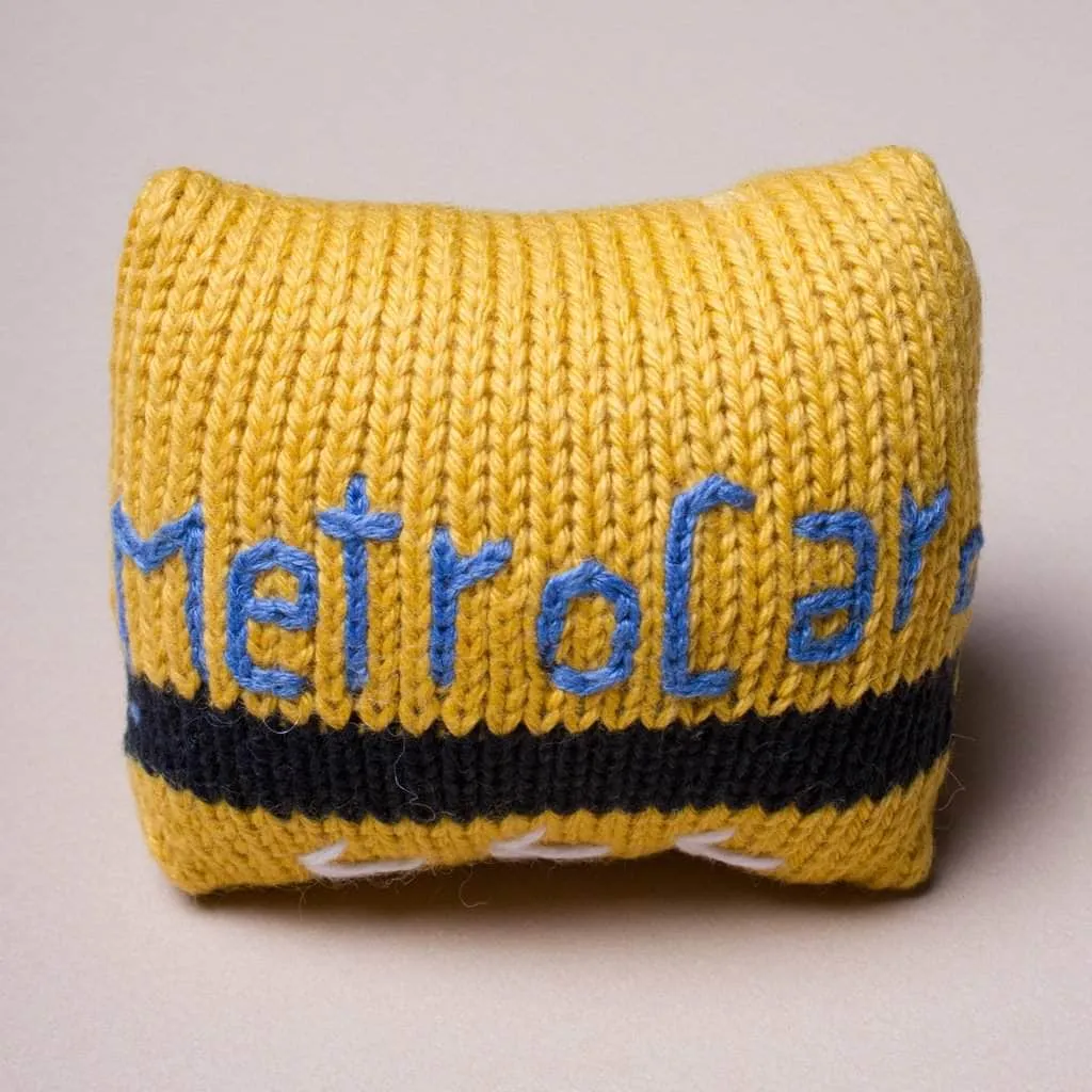 Baby Gift Set - Knit Rattles NYC Taxi, Metro Card & Subway Train