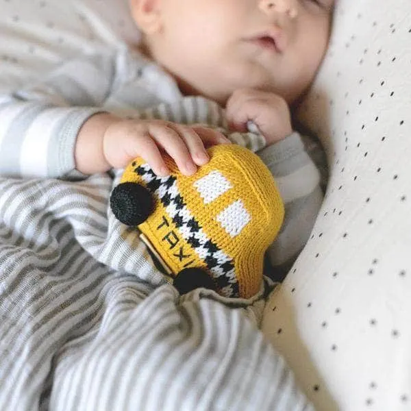 Baby Gift Set - Knit Rattles NYC Taxi, Metro Card & Subway Train