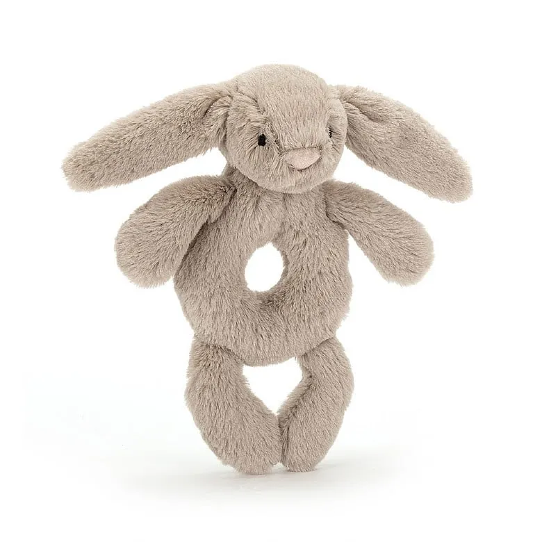 Baby Jellycat - Bashful Beige Bunny Ring Rattle