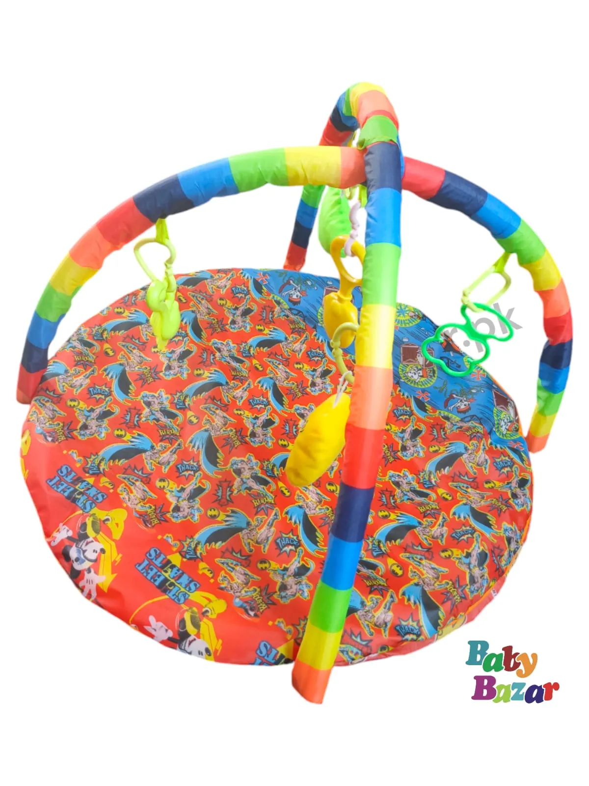 Baby Play Gym Mat With Rattles Bar Boys Girls Best Play Gym Activity(Multi)