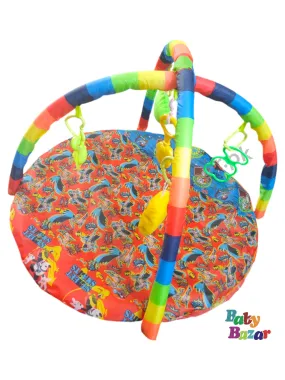 Baby Play Gym Mat With Rattles Bar Boys Girls Best Play Gym Activity(Multi)