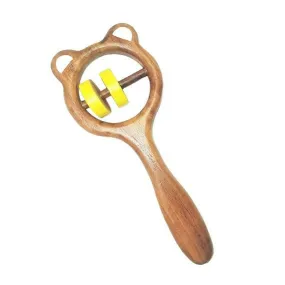 BABYCOV Beautiful Rattle for Babies and Newborns. | Natural and Organic Wood | Encourage Mental abilities and Visual Development. | Smooth Child-Safe Non-Toxic Water-Based Finish. | Makes Soft Sound. |( Age 3 Months )