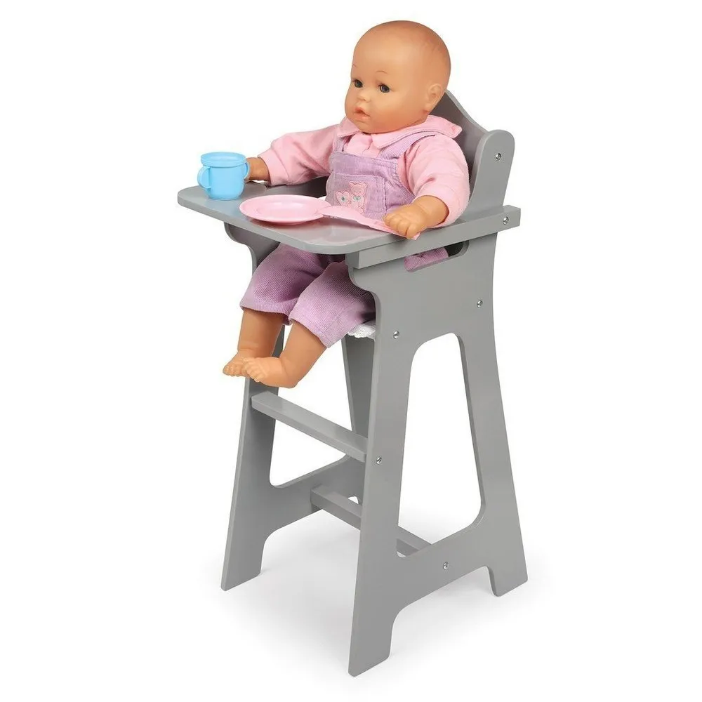 Badger Basket Executive Gray Doll High Chair