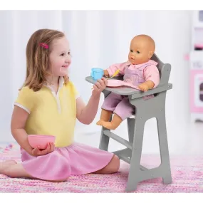 Badger Basket Executive Gray Doll High Chair