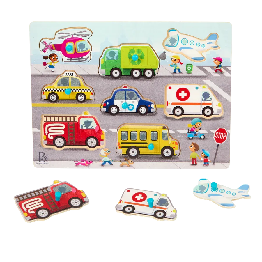 Battat Peg Puzzle (Transport Vehicles)