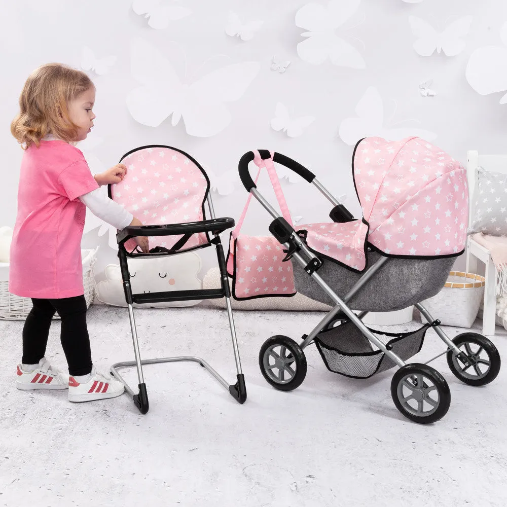Bayer Design Cozy Dolls Playset - Pink, Grey, Stars