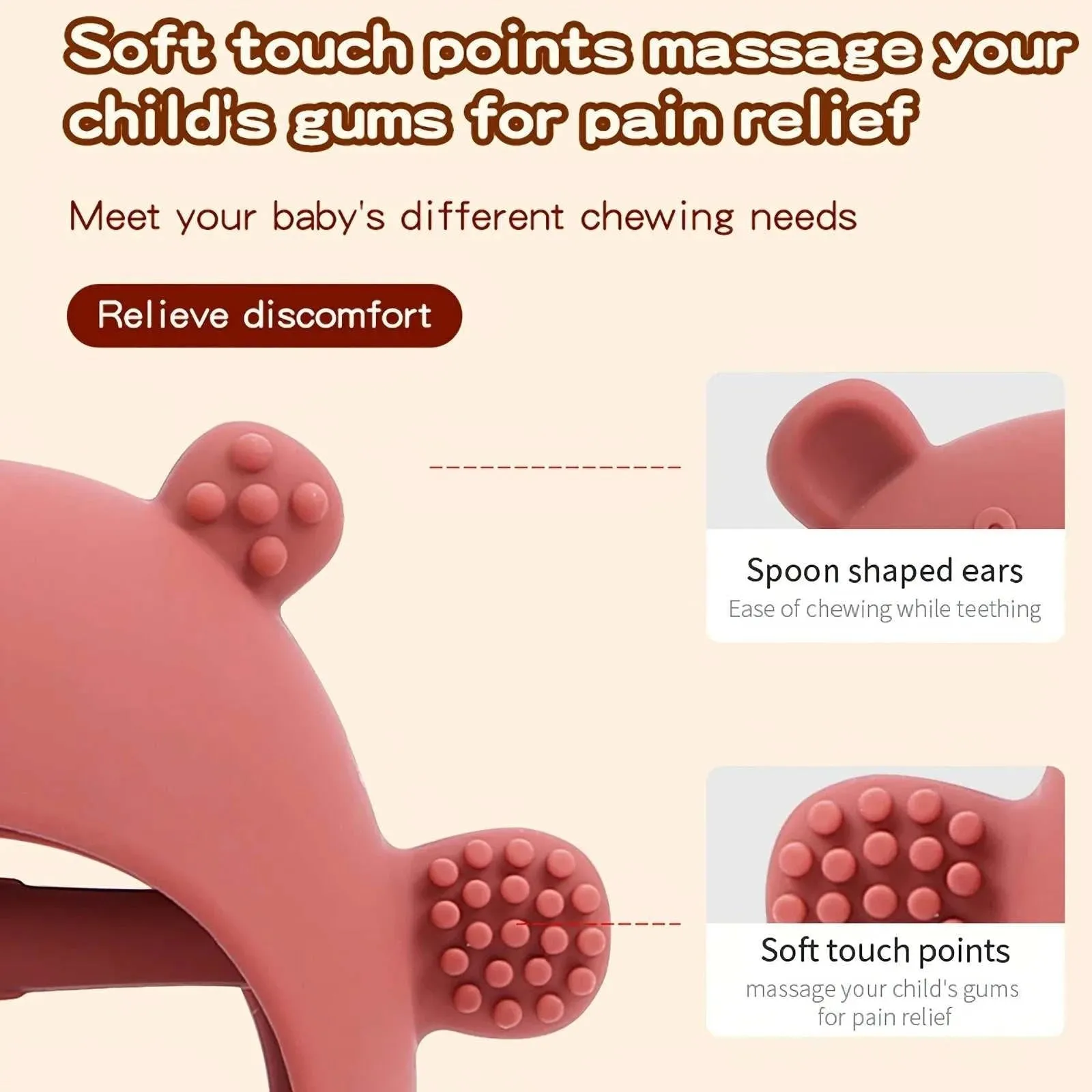 Bear Silicone Teethers for Baby