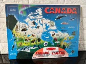 Canada Map - 12pc Chunky Wood Puzzle By Melissa & Doug