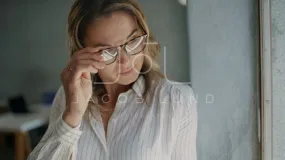 Cheerful businesswoman in her office