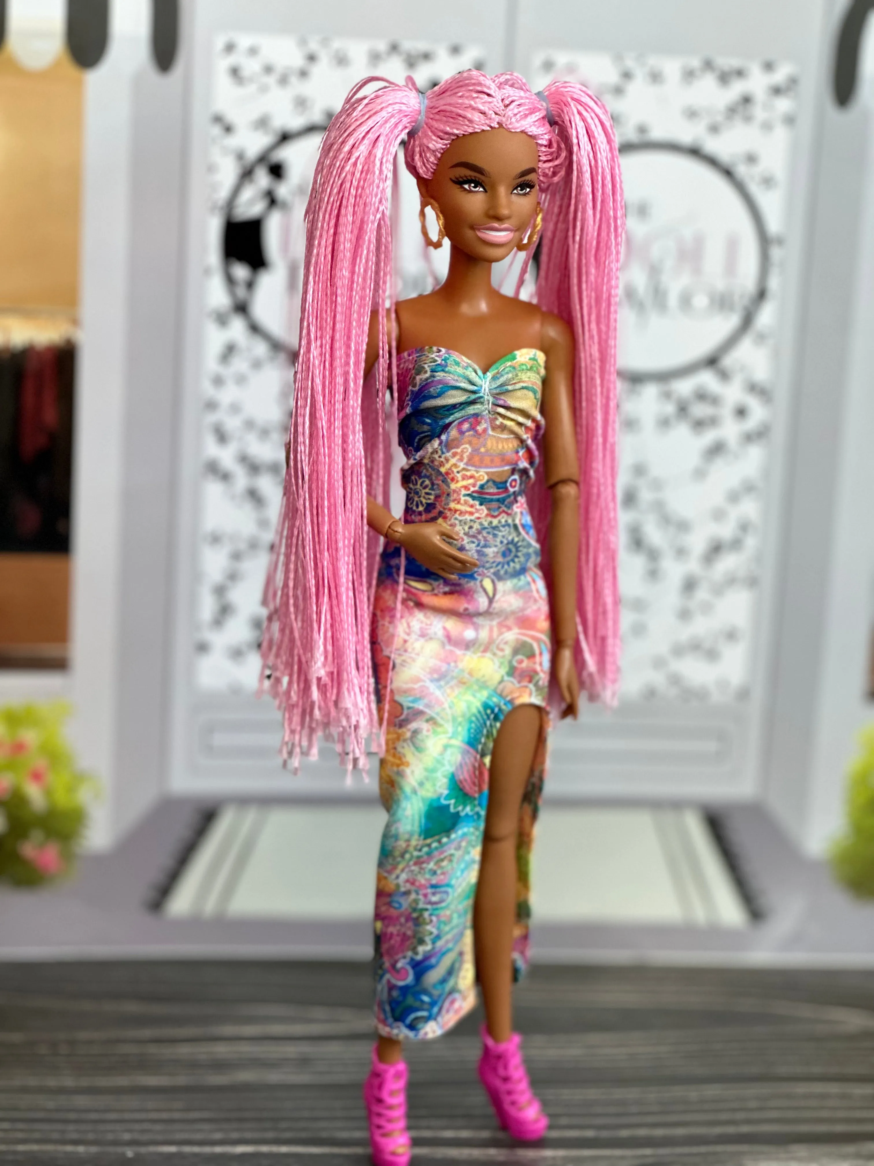 Colorful summer Dress for Barbie doll