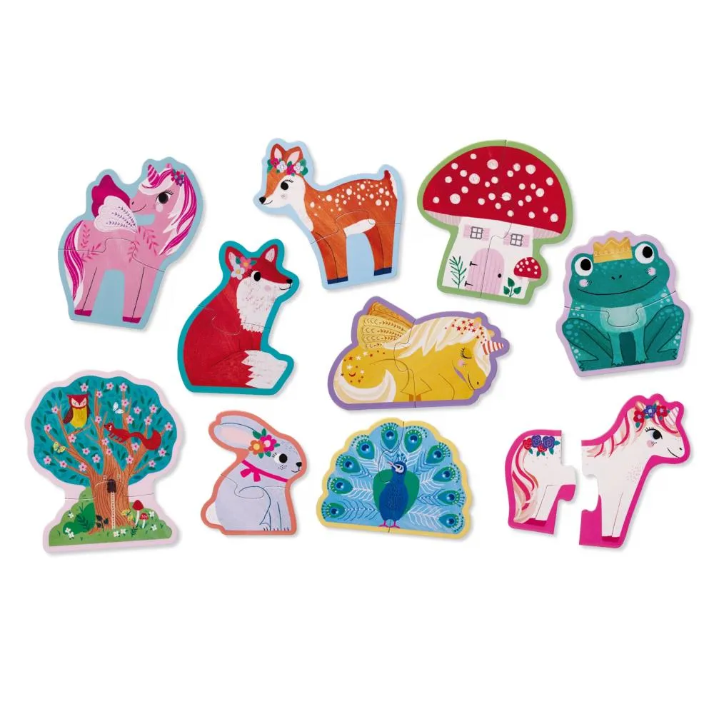 Crocodile Creek 2pc Beginner Puzzles 10pk - Unicorn