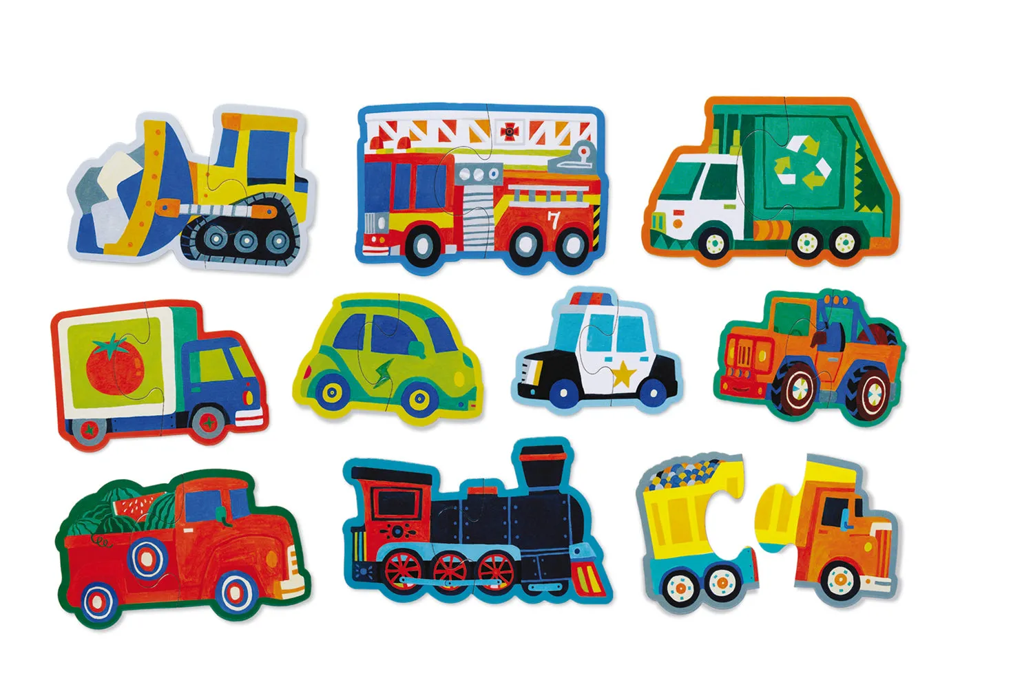 Crocodile Creek - Let’s Begin Puzzle 2 Pc Vehicles