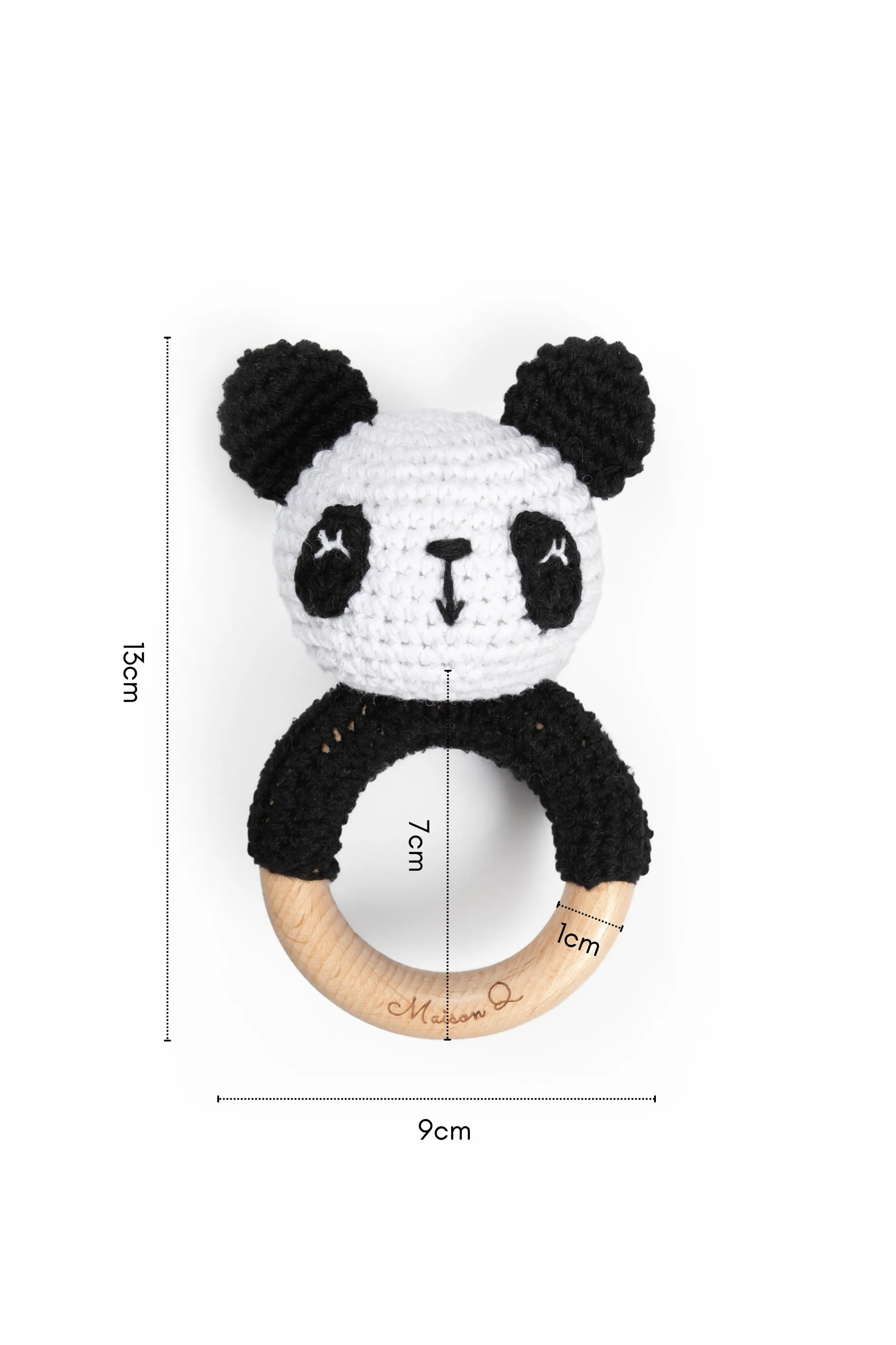 Delightful Panda Crocheted Baby Rattle