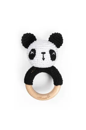 Delightful Panda Crocheted Baby Rattle