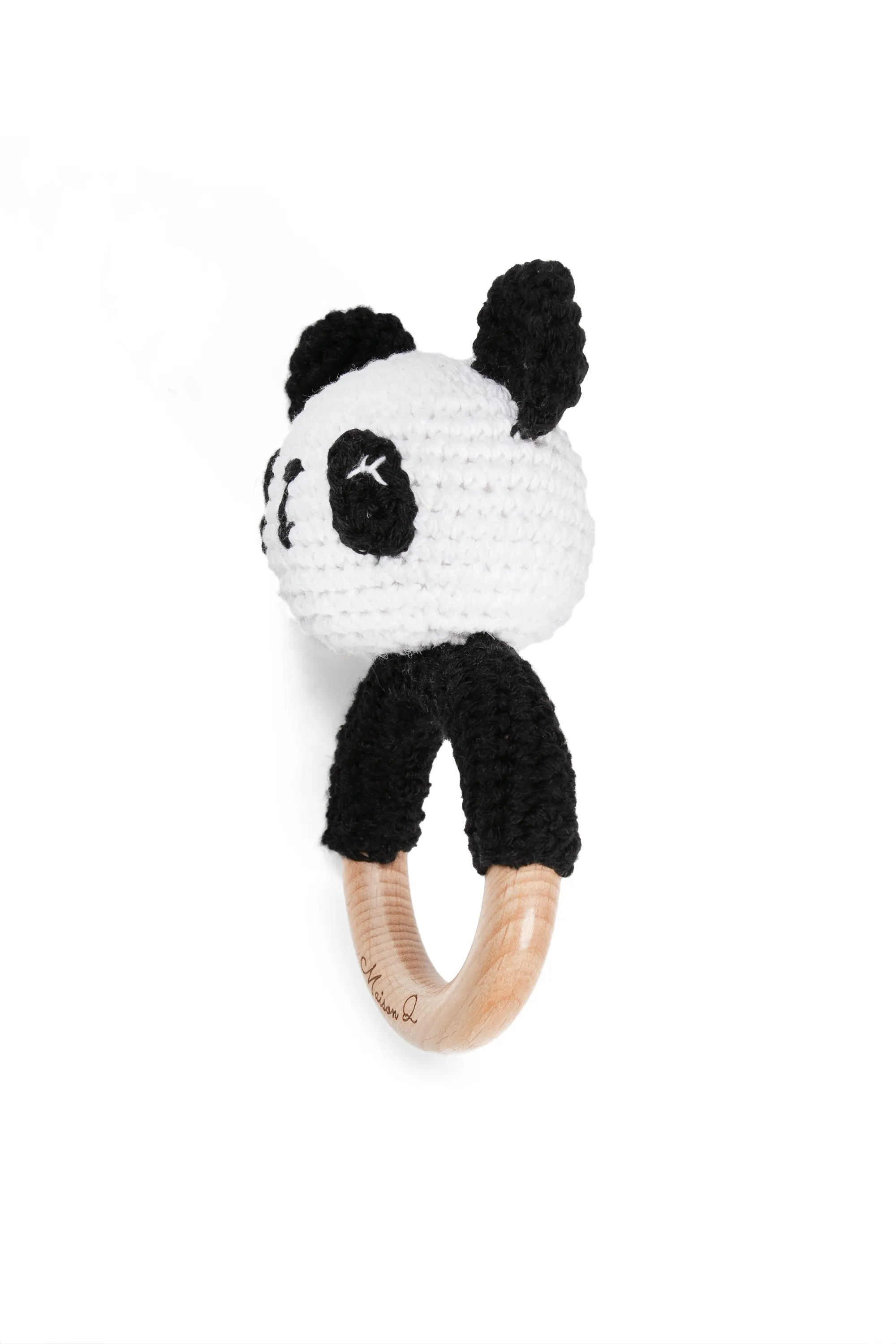 Delightful Panda Crocheted Baby Rattle