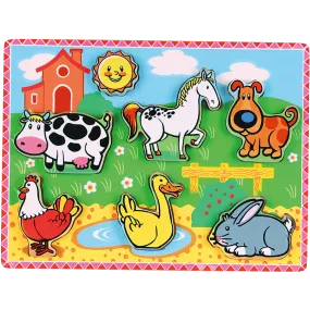 Extra Thick Chunky Puzzle Farm Animals 7pc