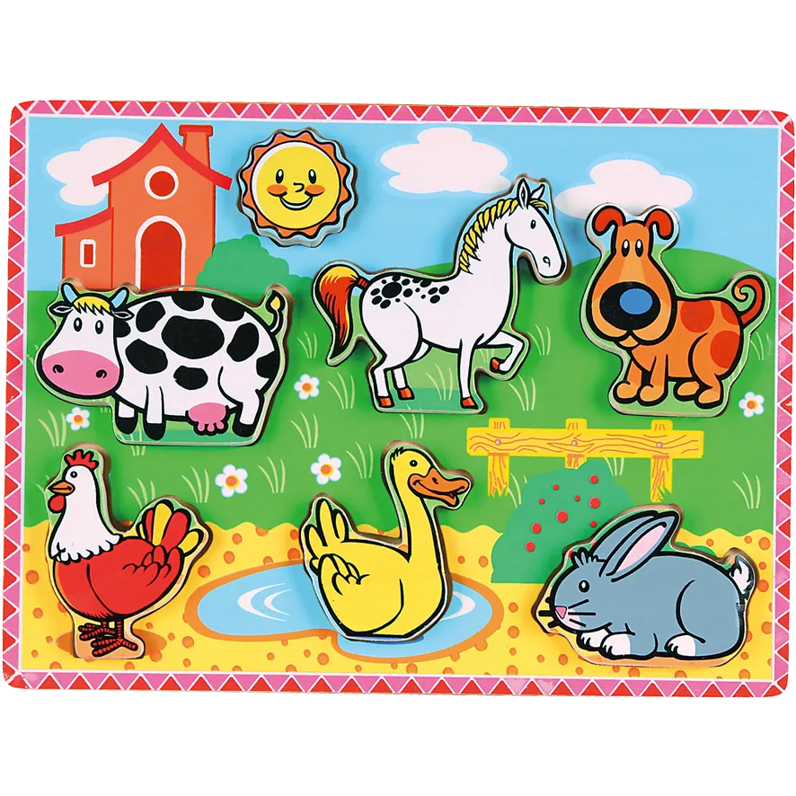 Extra Thick Chunky Puzzle Farm Animals 7pc