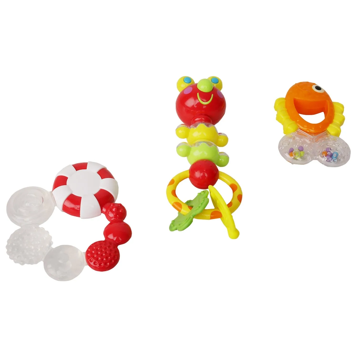 Fish Multicolour Set Of 3 Rattle Toy
