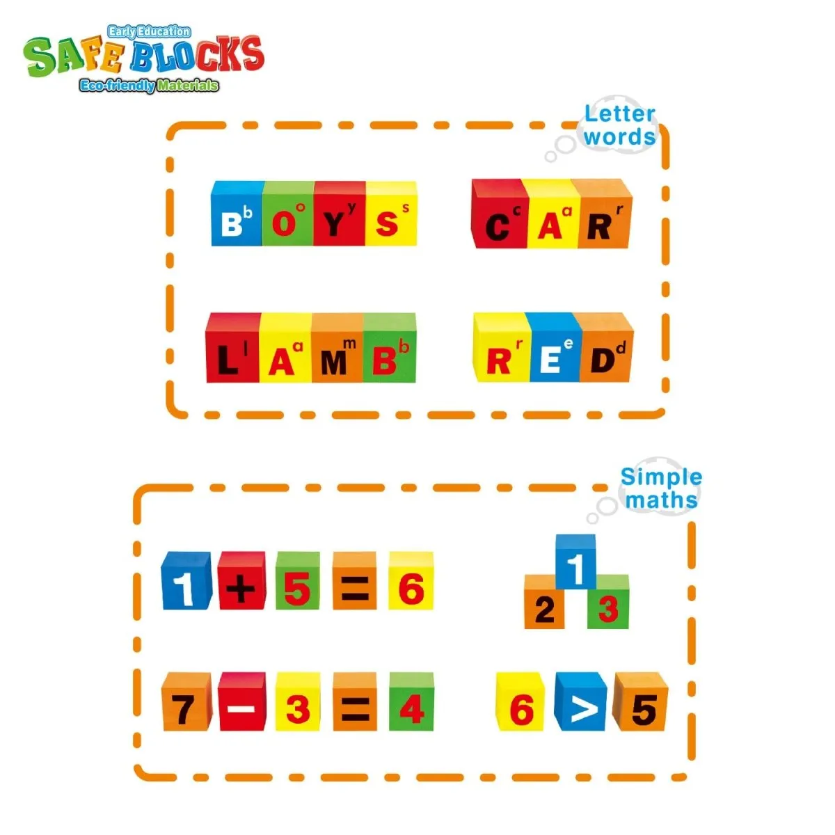 Foam Building Blocks for Kids, 108 pcs