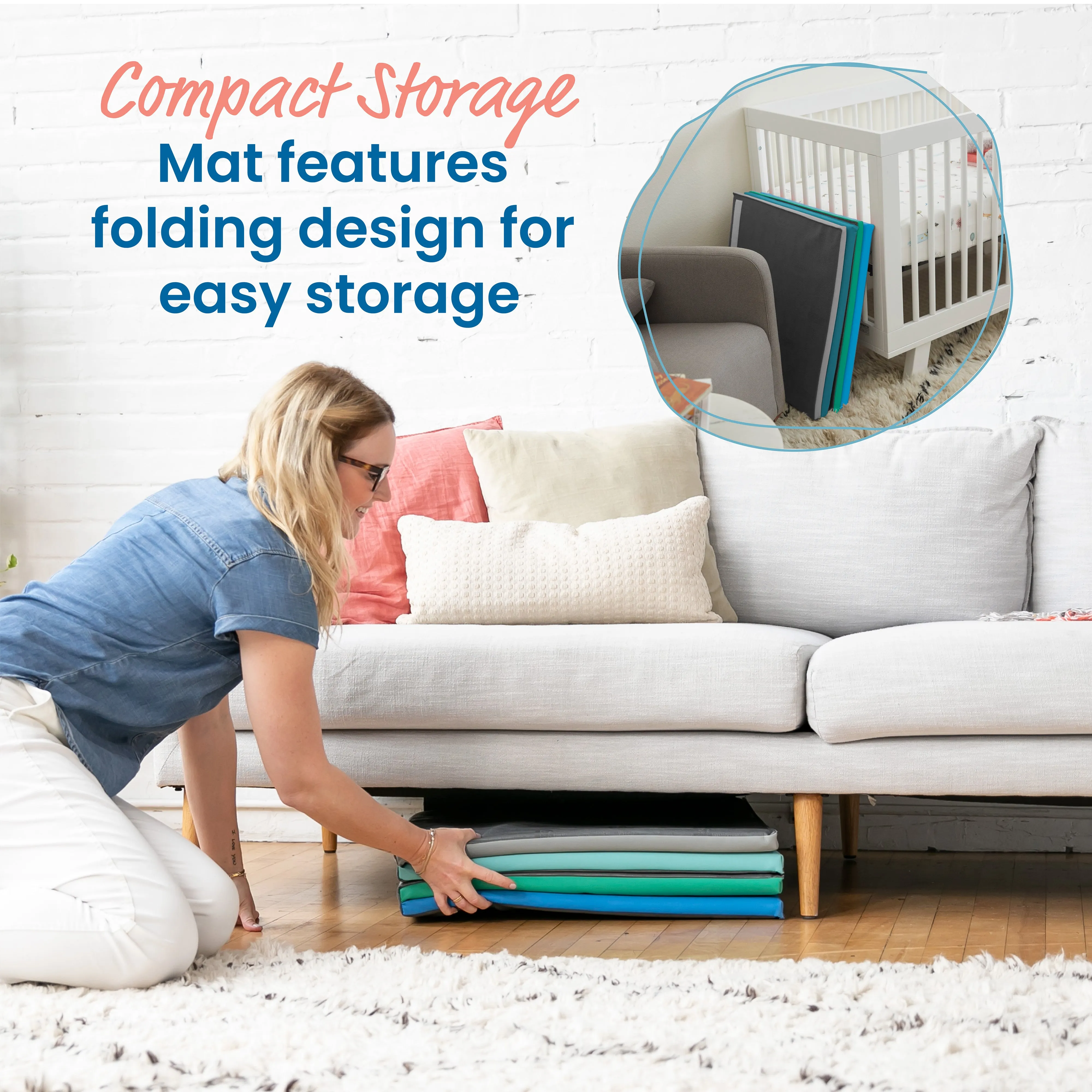 Fold-N-Go Activity Mat and Toddler Foam Block Playset