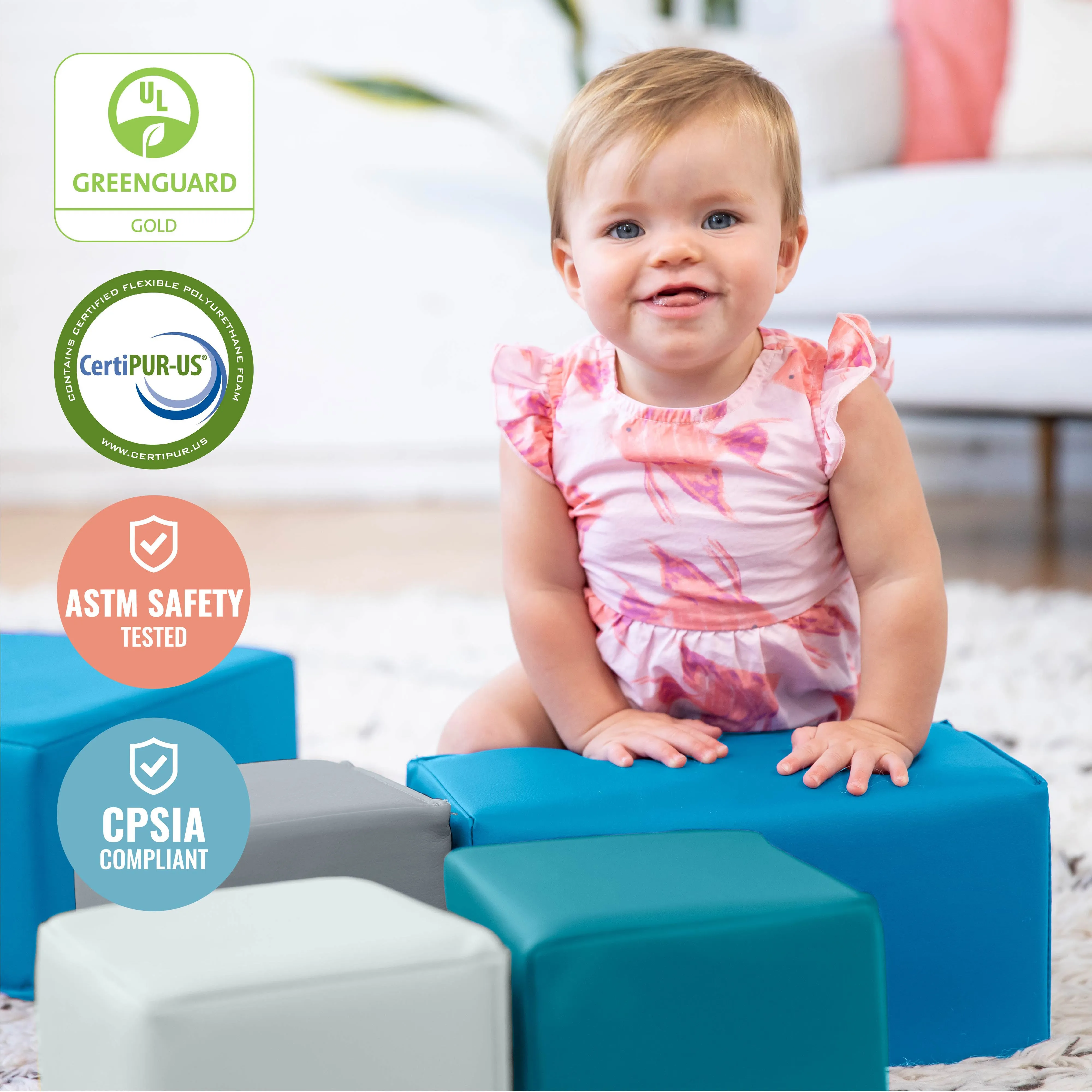 Fold-N-Go Activity Mat and Toddler Foam Block Playset