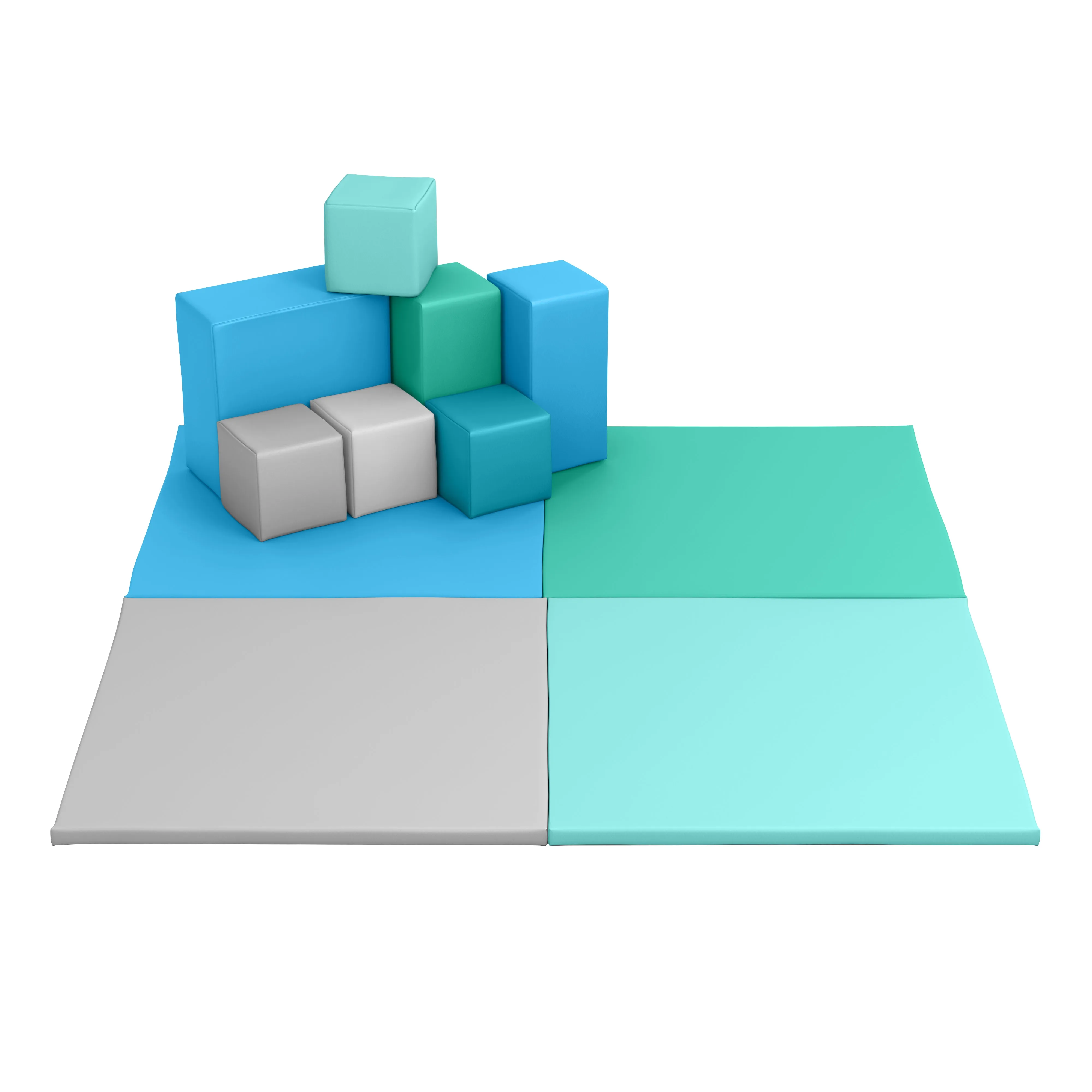 Fold-N-Go Activity Mat and Toddler Foam Block Playset
