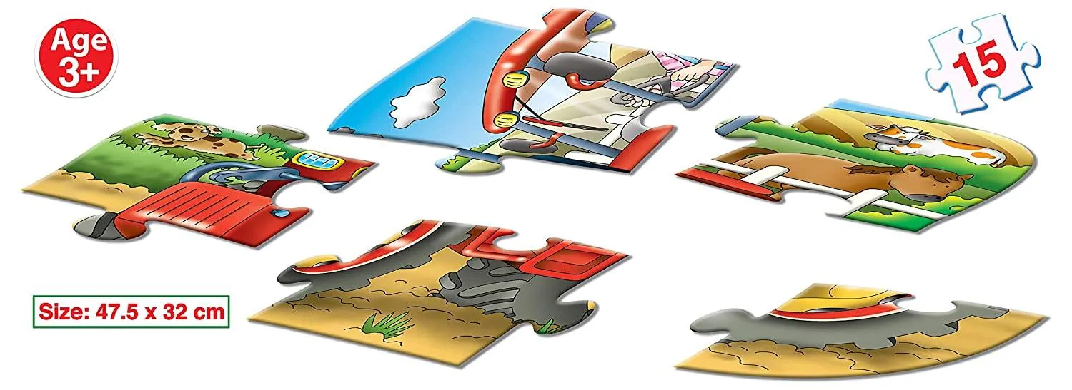 Frank Tractor Shaped Floor Puzzle - 15 Pieces