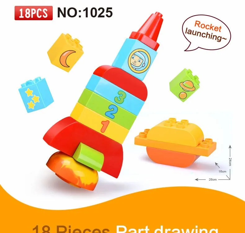 Gorock Big Building Blocks Rocket