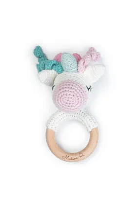 Gracious Unicorn Crocheted Baby Rattle