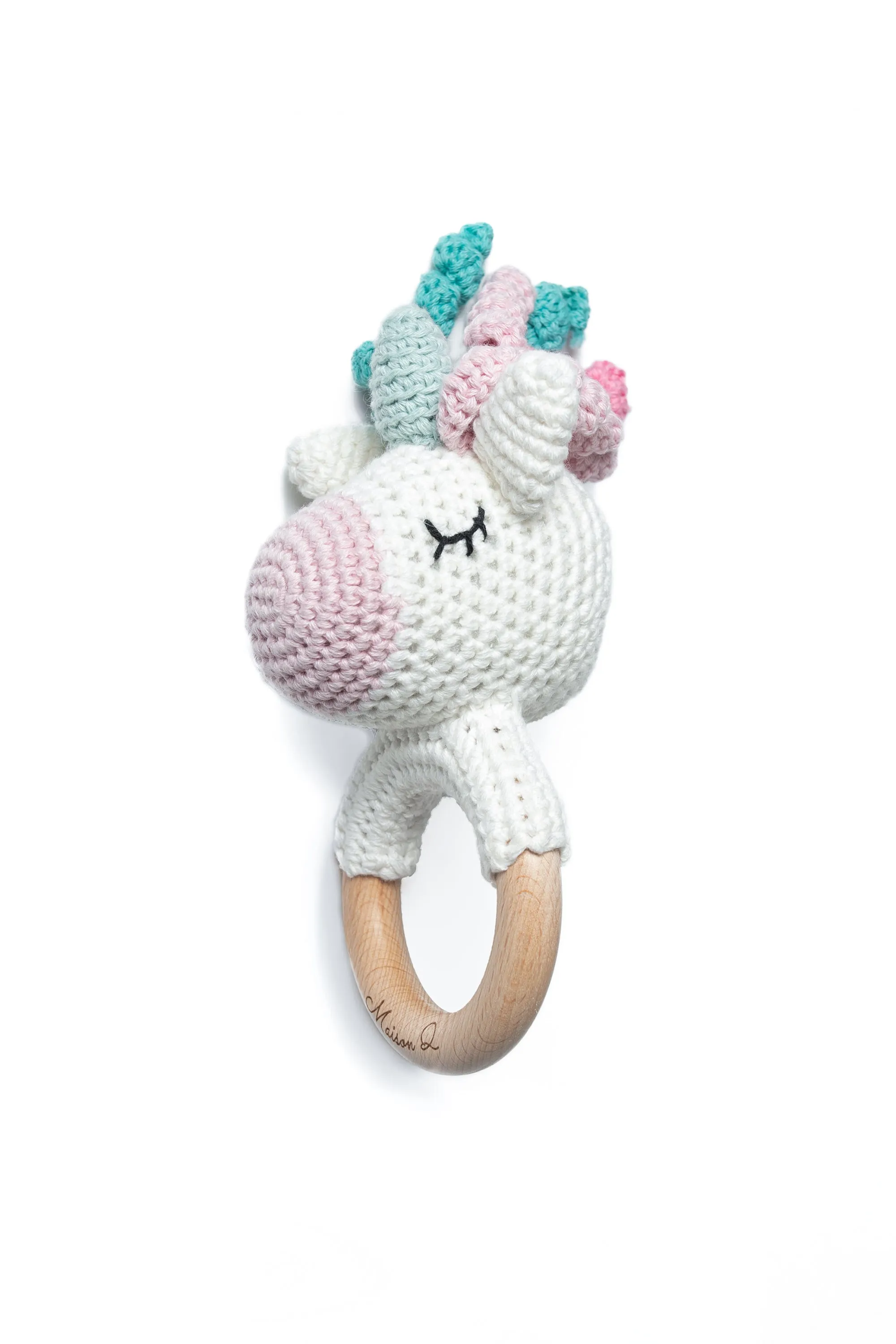 Gracious Unicorn Crocheted Baby Rattle