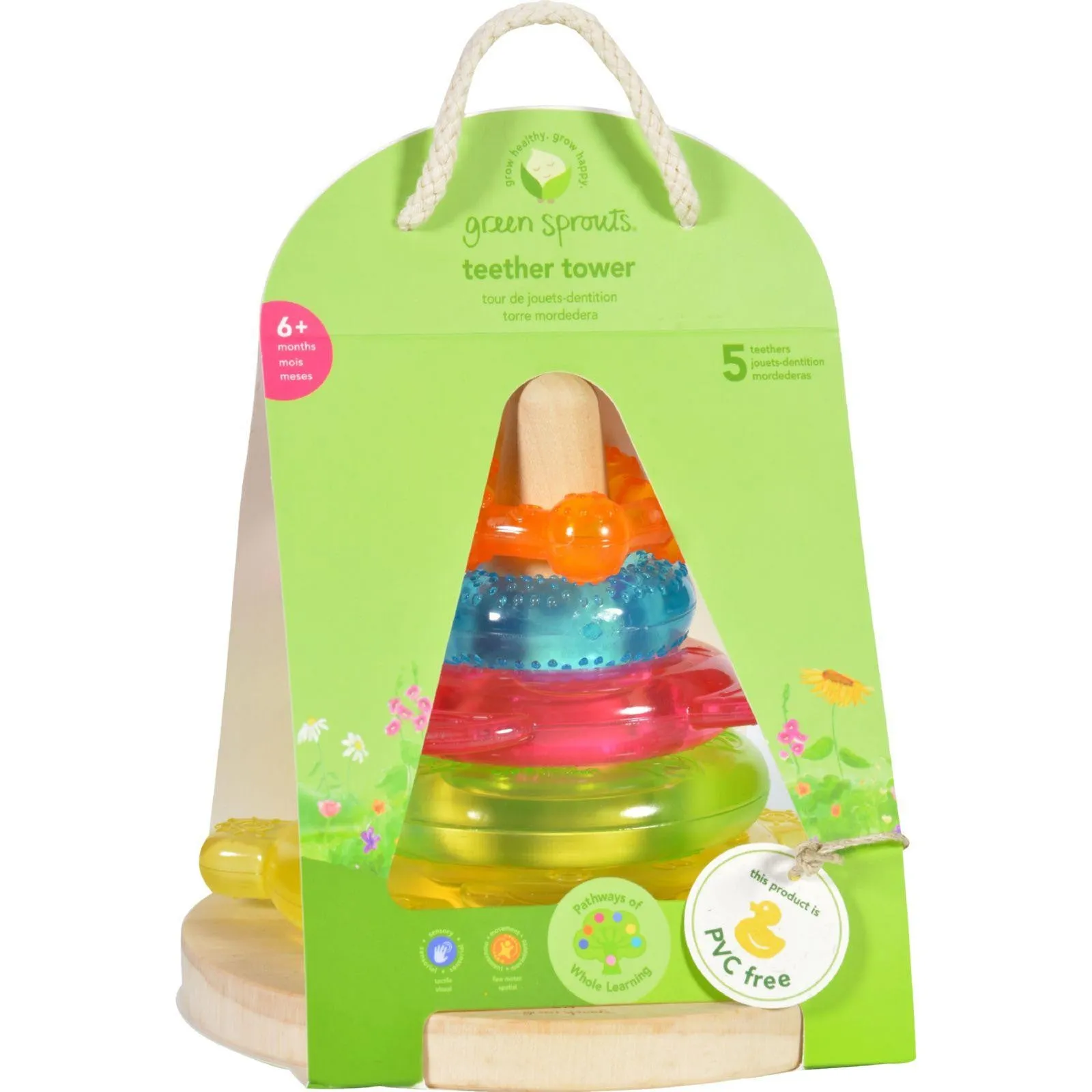 Green Sprouts Stacking Teether Tower - 6 Months Plus - Dream Window - 1 Count