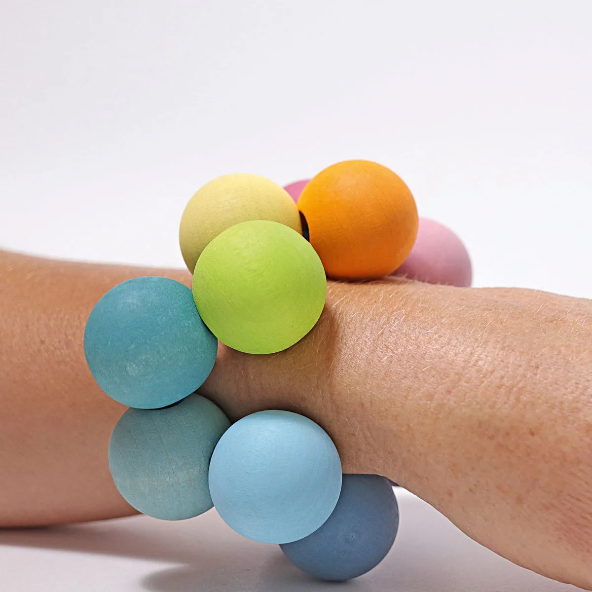 Grimm's Grasping Toy - Beads Pastel
