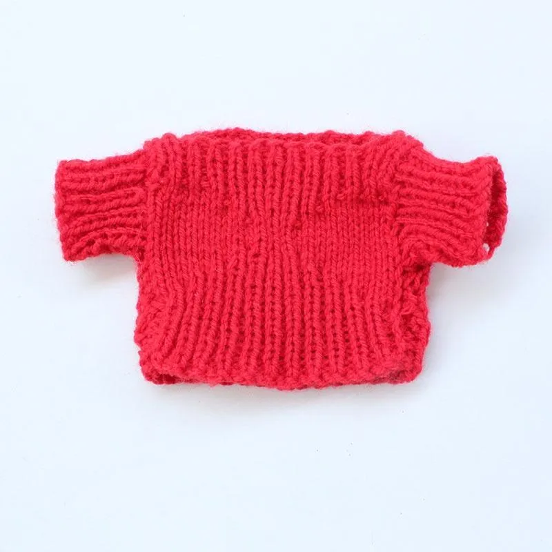 Hand Knitted Dolls Top Large - Red