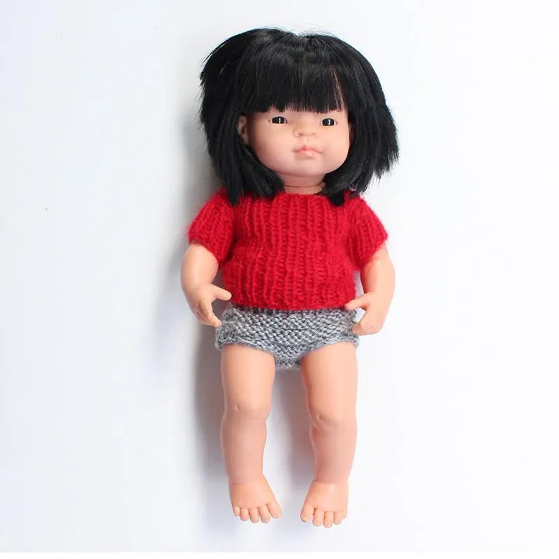 Hand Knitted Dolls Top Large - Red