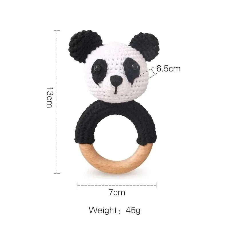 Handmade Wooden Crochet Rattles - 14 Styles