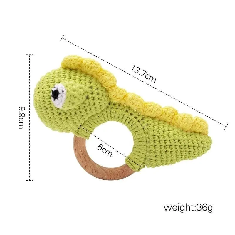 Handmade Wooden Crochet Rattles - 14 Styles