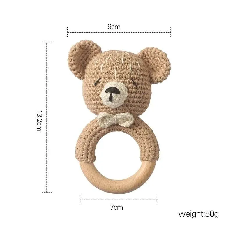 Handmade Wooden Crochet Rattles - 14 Styles