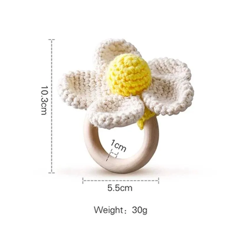 Handmade Wooden Crochet Rattles - 14 Styles