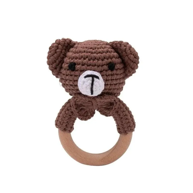 Handmade Wooden Crochet Rattles - 14 Styles