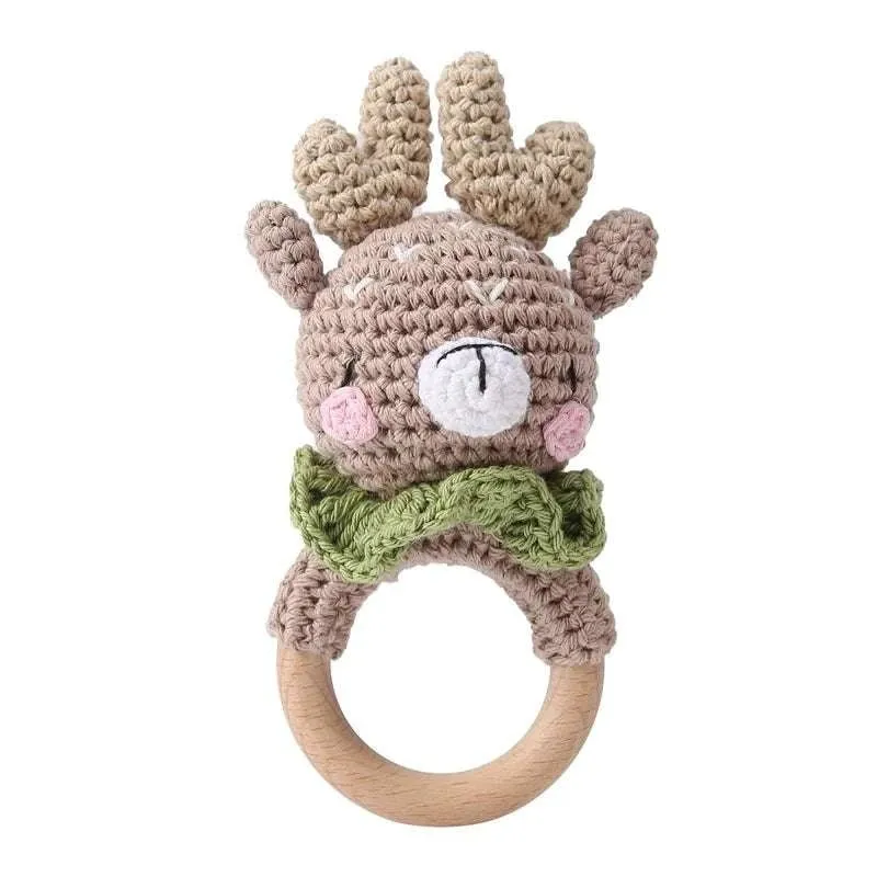 Handmade Wooden Crochet Rattles - 14 Styles