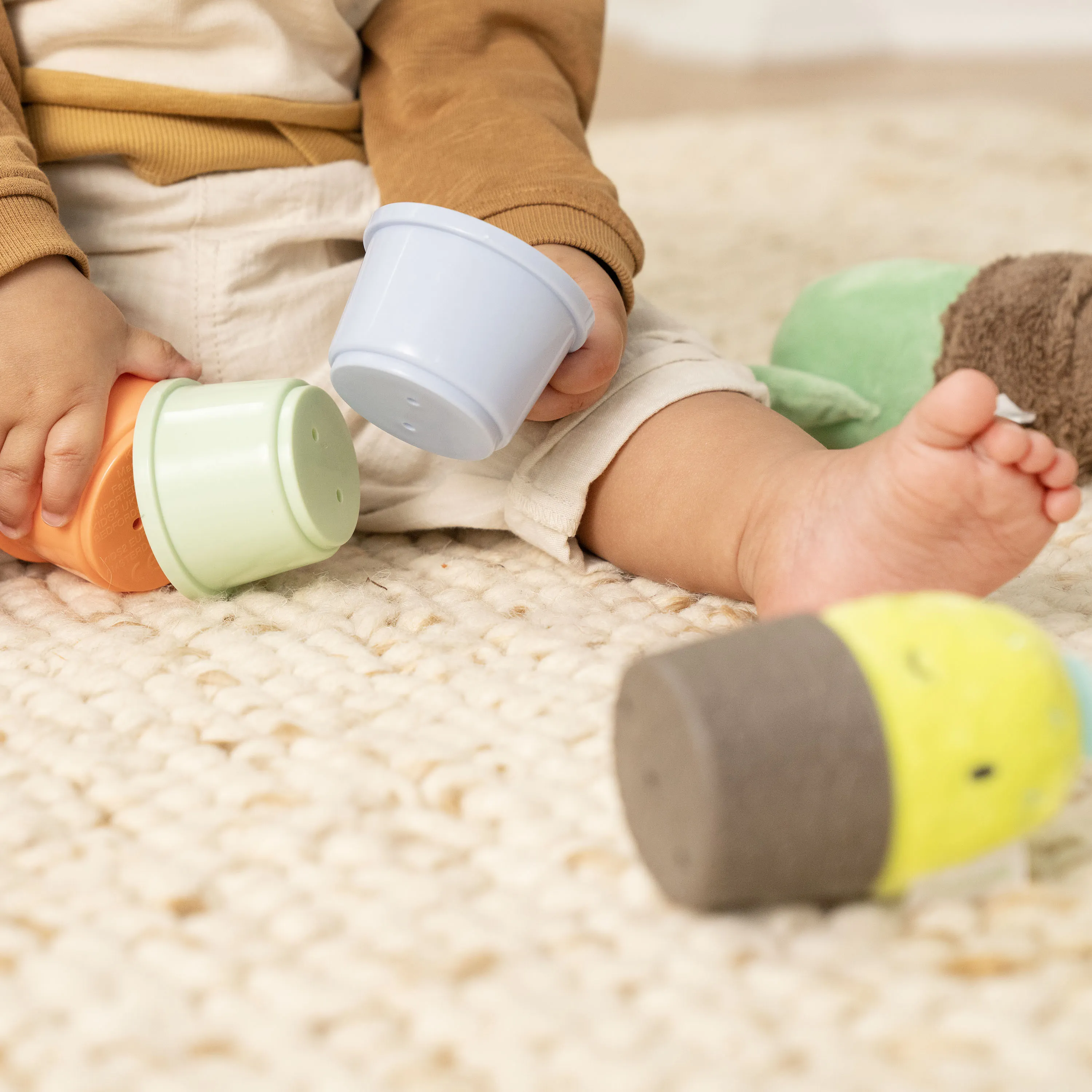 Ingenuity Calm Springs Nesting Rattles, Unisex, For Baby 3 Months & Up