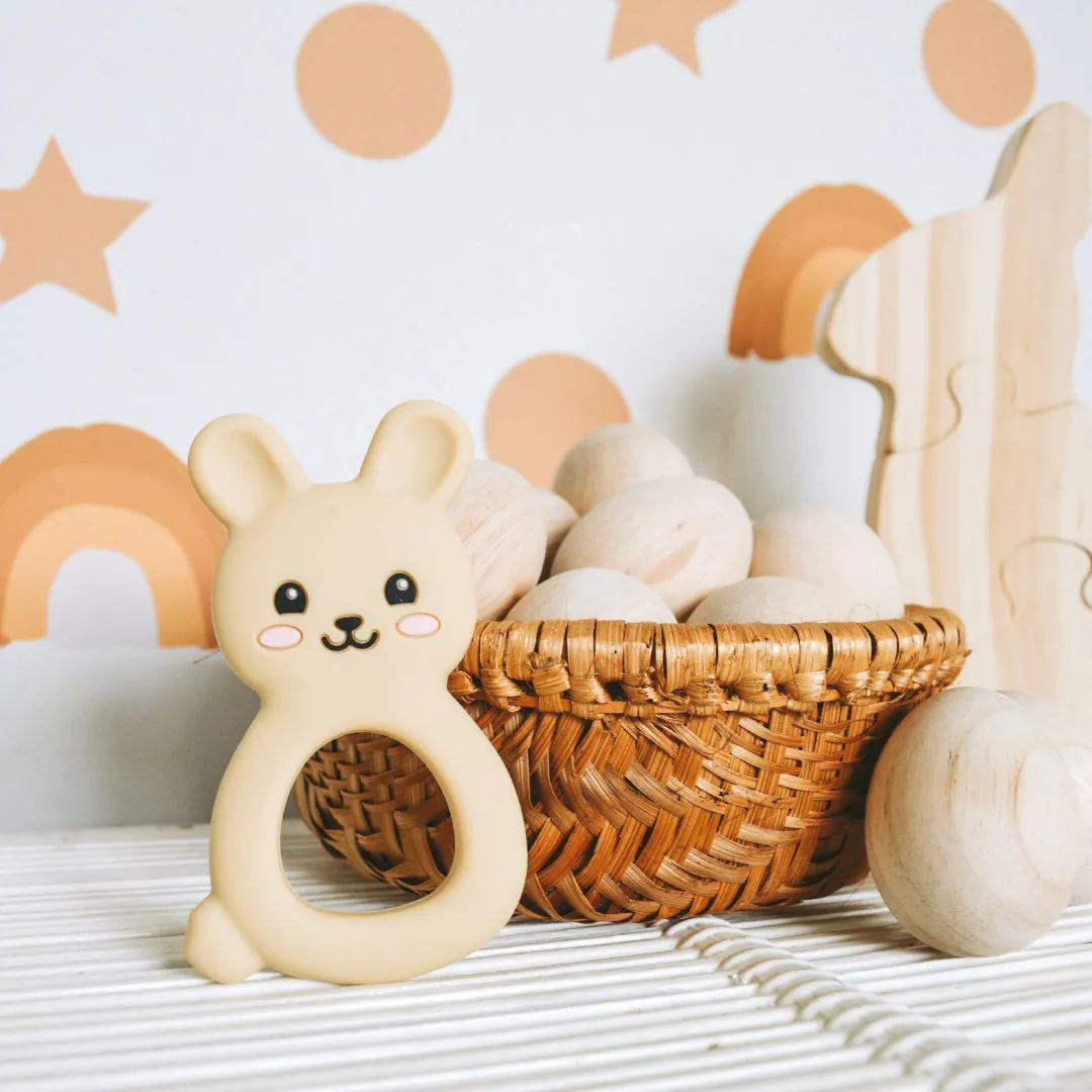 Jellystone Designs Bunny Teether - Soft Blue